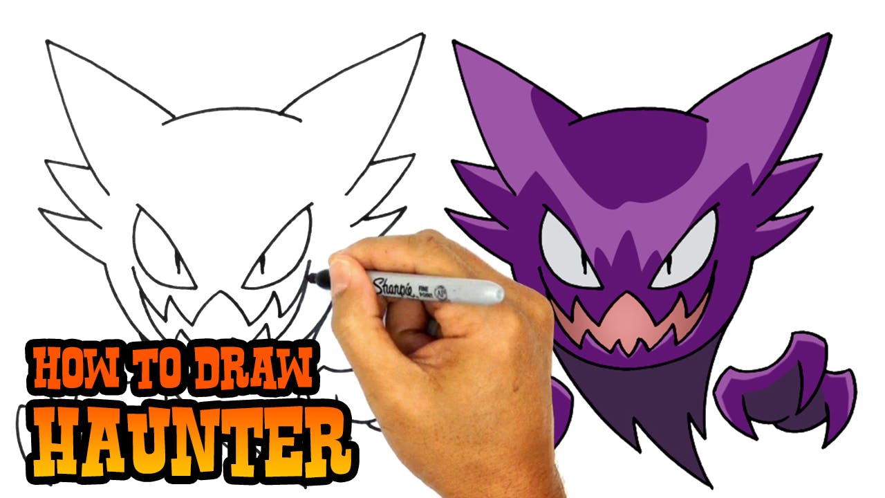 How to Draw Haunter Pokemon Pokemon Characters C4K ACADEMY